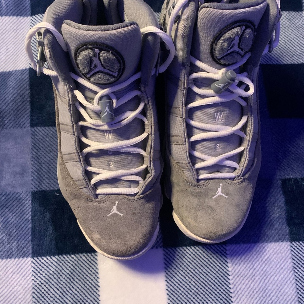 Jordan Kids Gray Suede Jumpman Sneakers